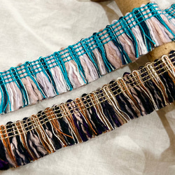 日本製【50cm起】FC-0339 蕾絲 蕾絲絲帶 流蘇 蕾絲絲帶 絲帶材質 編織帶 第1張的照片