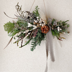 見本　クリスマス　横長スワッグ クリスマススワッグ 横長スワッグ ドライフラワー スワッグ 冬