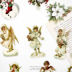 海外クリスマスシール　30枚　Xmas angel　[AT921] 3枚目の画像