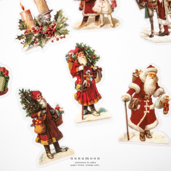 海外クリスマスシール　30枚　Xmas santa　[AT922] 4枚目の画像