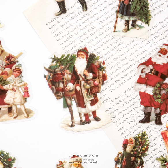 海外クリスマスシール　30枚　Xmas santa　[AT922] 3枚目の画像