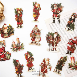 海外クリスマスシール　30枚　Xmas santa　[AT922] 6枚目の画像
