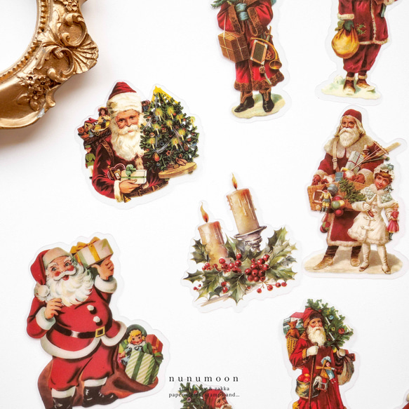 海外クリスマスシール　30枚　Xmas santa　[AT922] 5枚目の画像