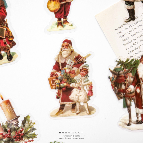 海外クリスマスシール　30枚　Xmas santa　[AT922] 2枚目の画像