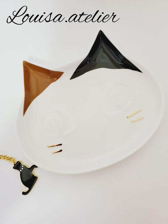 お44】20 フランス アンティーク 猫 皿 小物入れ お44】20 フランス