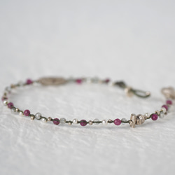 braid bracelet "Ruby mix" 3枚目の画像