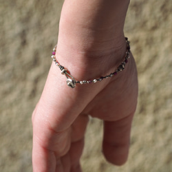 braid bracelet "Ruby mix" 8枚目の画像