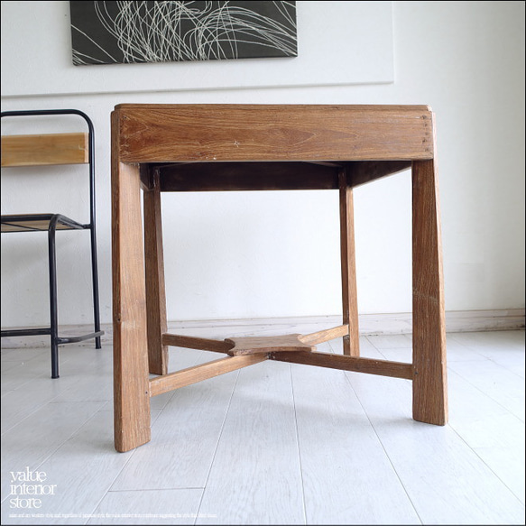 アンティーク　サイドテーブル　チーク チーク総無垢材 ヴィンテージサイドテーブル Ⅶ アンティーク