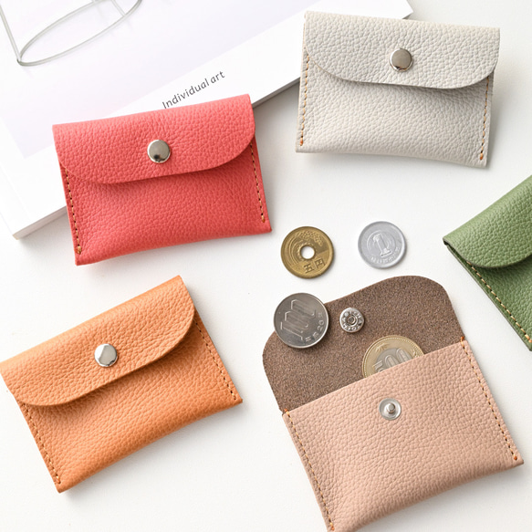 小銭入れ 【 シュリンクレザー 】 本革 姫路レザー コインケース コンパクト ミニ財布 ミニウォレット HS81K 14枚目の画像