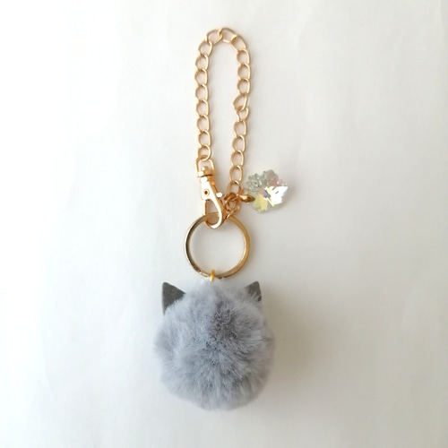 大人気【ふわふわねこちゃんファーとオーロラガラスのバッグ 大人気【ふわふわねこちゃんファーとオーロラガラスのバッグ