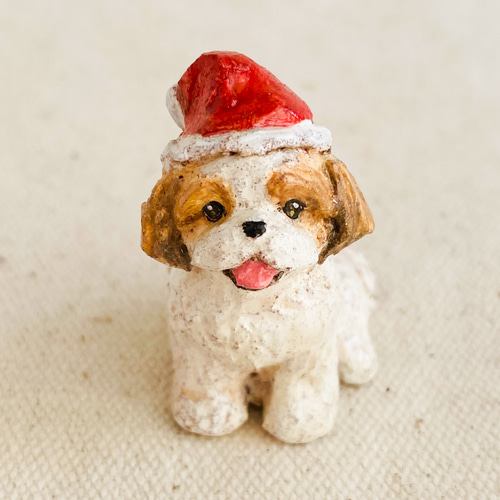 シーズーサンタ（Christmas santa Shih Tzu） その他置物 かりたひかり