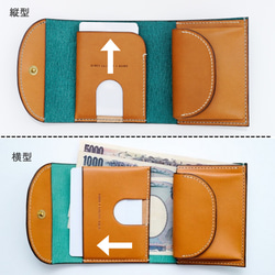 flap mini wallet [ MARGOT FOG / Topo ] オコシ金具 ver. ミニ財布 2枚目の画像