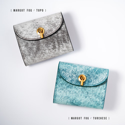 flap mini wallet [ MARGOT FOG / Topo ] オコシ金具 ver. ミニ財布 3枚目の画像