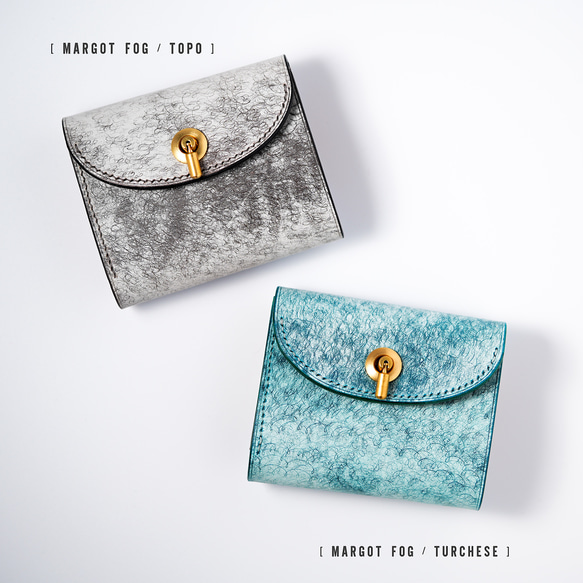 flap mini wallet [ MARGOT FOG / Topo ] オコシ金具 ver. ミニ財布 MARGOT FOG Topo