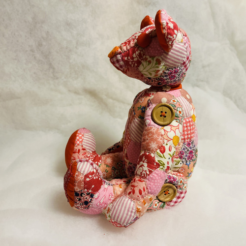 KARIKORICKBEAR ヘキサゴンパッチワークキルトのテディベア