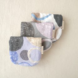 ポルカドット｜8重ガーゼハンカチ｜ふわふわ優しい肌ざわり｜敏感肌・ギフトに｜10×20cm 1枚目の画像