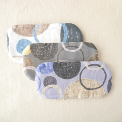 ポルカドット｜8重ガーゼハンカチ｜ふわふわ優しい肌ざわり｜敏感肌・ギフトに｜10×20cm 3枚目の画像