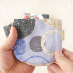 ポルカドット｜8重ガーゼハンカチ｜ふわふわ優しい肌ざわり｜敏感肌・ギフトに｜10×20cm 5枚目の画像