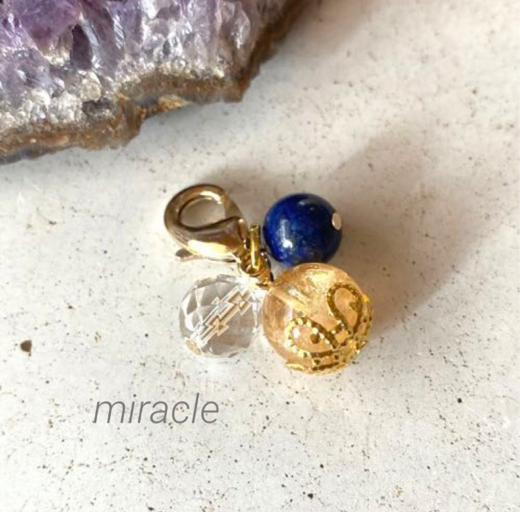 k18 ラピスラズリ チャーム 天然石チャーム 11月誕生石 シトリン＊ラピスラズリ CA1557