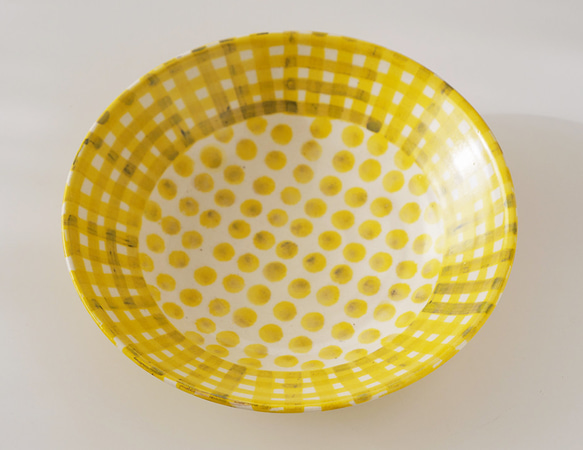 黄色パスタ皿 （sn : 393） 2枚目の画像