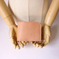 二つ折り財布 L字ファスナー 小銭入れ 牛革 レザー ヌメ革 本革 日々を刻む日記帳 nfl pst Creema店 13枚目の画像