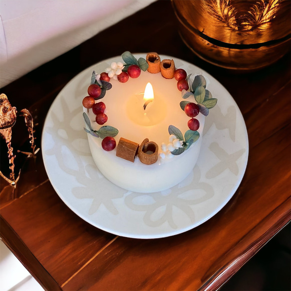 ノエル　冬の夜にあたたかい光を　☆ケーキみたいなボタニカルソイ☆　香りが選べます 1枚目の画像