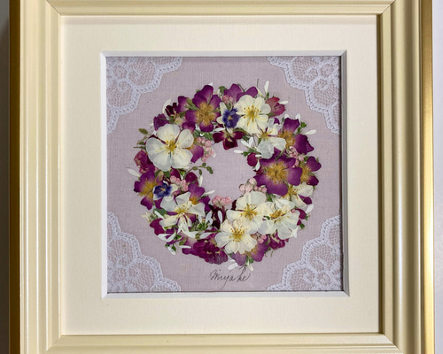 ☆激レア　高級レリーフフラワー仕様　花額　花絵☆ ☆激レア 高級レリーフフラワー仕様 花額 花絵☆