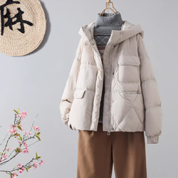 【全4色】冬 90%ダウンジャケット　カジュアルな軽い 厚手のコート　防風ジャケット 3枚目の画像