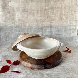 手作り窯焼き土鍋(一人用) / Handmade Earthenware Pot 2枚目の画像