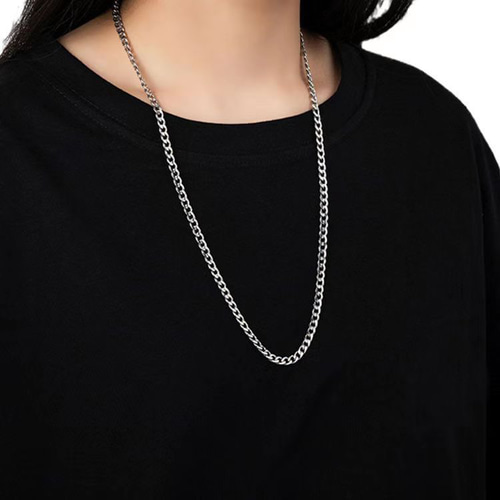 喜平 シルバー チェーンネックレス 男女兼用 シンプル 長さ60