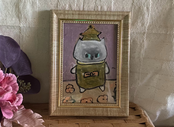 絵画。原画【クリスマスを迎えて可愛い熊ちゃん】 fit=scale-down,w=1200
