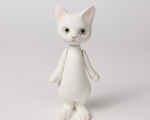 アンティーク ビスクドール猫 13cm 首にかけ有り 『9月末まで出品