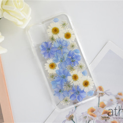 ＊本物のお花＊ 植物図鑑 押し花スマホケース iPhone15 14 13  AQUOS Xperia Galaxy 4枚目の画像