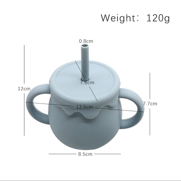 シリコンマグ＆くまさんホルダーセット スナックカップ ストローマグ おやつケース ギフトセット ベビーギフト プレゼント 7枚目の画像