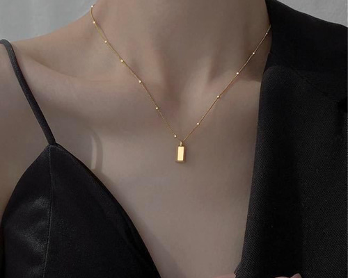 【芸能人も愛用★】ペンダント ネックレス ゴールド クリスタル ステンレス クロスネックレス ゴールド [n980-gold-n514-3mm