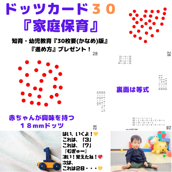知育玩具0歳～6歳】 家庭保育ドッツカード30 (^^♪ おもちゃ・人形