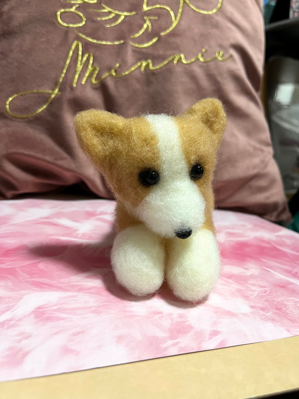 限定品❤︎♡ハンドメイド　羊毛フェルト　コーギー♡羊毛フェルト置物❤︎可愛い❤︎愛犬 4枚目の画像