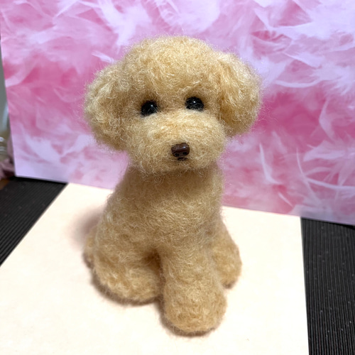 羊毛フェルト☆大きいサイズ☆アプリコットトイプードル 出来る