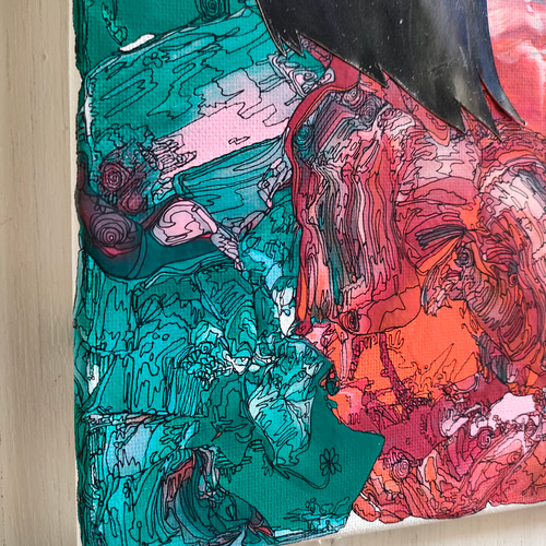 ○原画一点物○『絵も#2』インテリアアートパネル 絵画 アヤノ