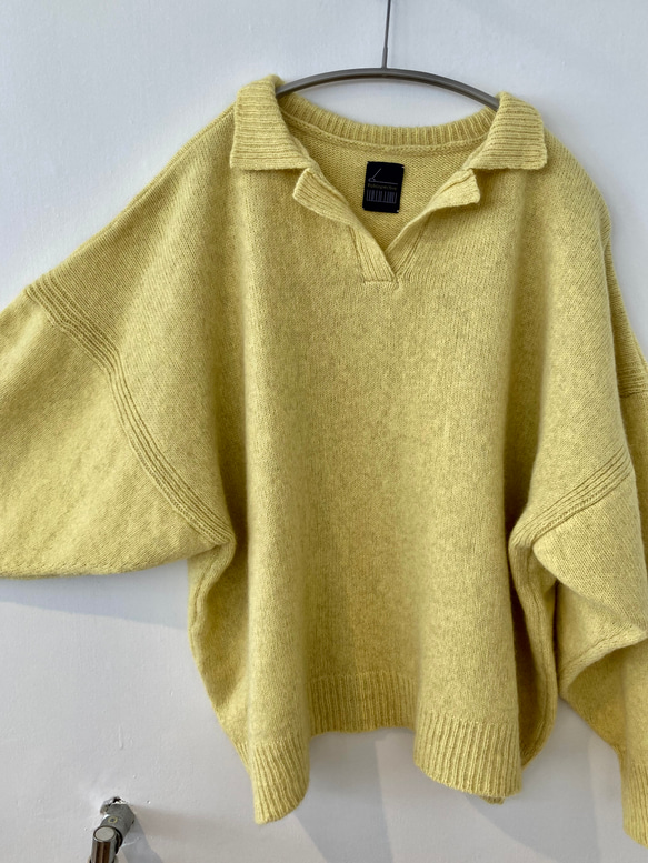 手編み機による Sienna Open neck Pullover 7枚目の画像