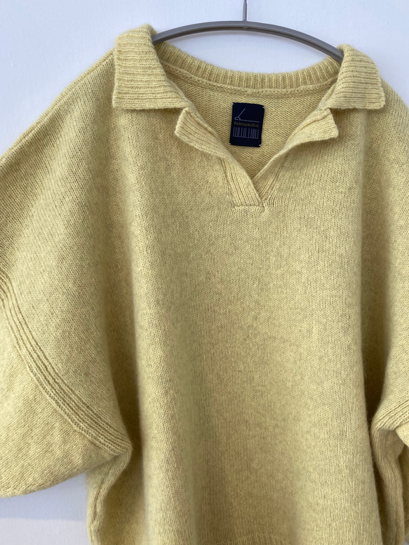 手編み機による Sienna Open neck Pullover 8枚目の画像