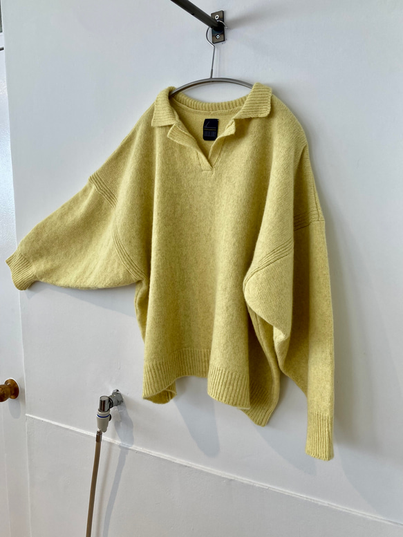 手編み機による Sienna Open neck Pullover 6枚目の画像