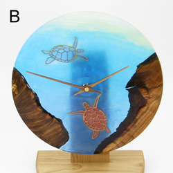 藝術手錶壁掛站立式海洋海龜 第2張的照片