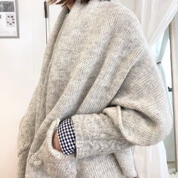 手編み機による Lora Alpaca Shawl 9枚目の画像