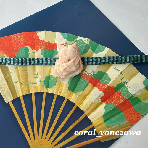 珊瑚彫刻の帯留め 『龍』 R51126H1 帯留め HANAKA花香 通販 16903547 