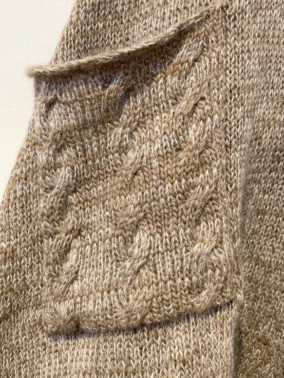 手編み機による Lora Baby Alpaca Extra Shawl 8枚目の画像