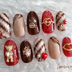 バレンタインデザイン ネイルチップ 組み合わせ自由 2000円