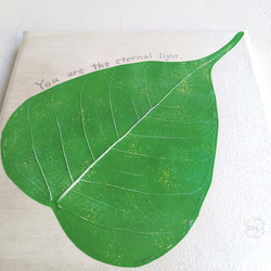 グリーン｜菩提樹の葉アート 3枚目の画像