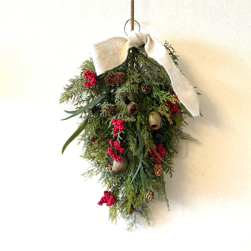 クリスマススワッグ(36cm）3日以内発送！来年も使える スワッグ