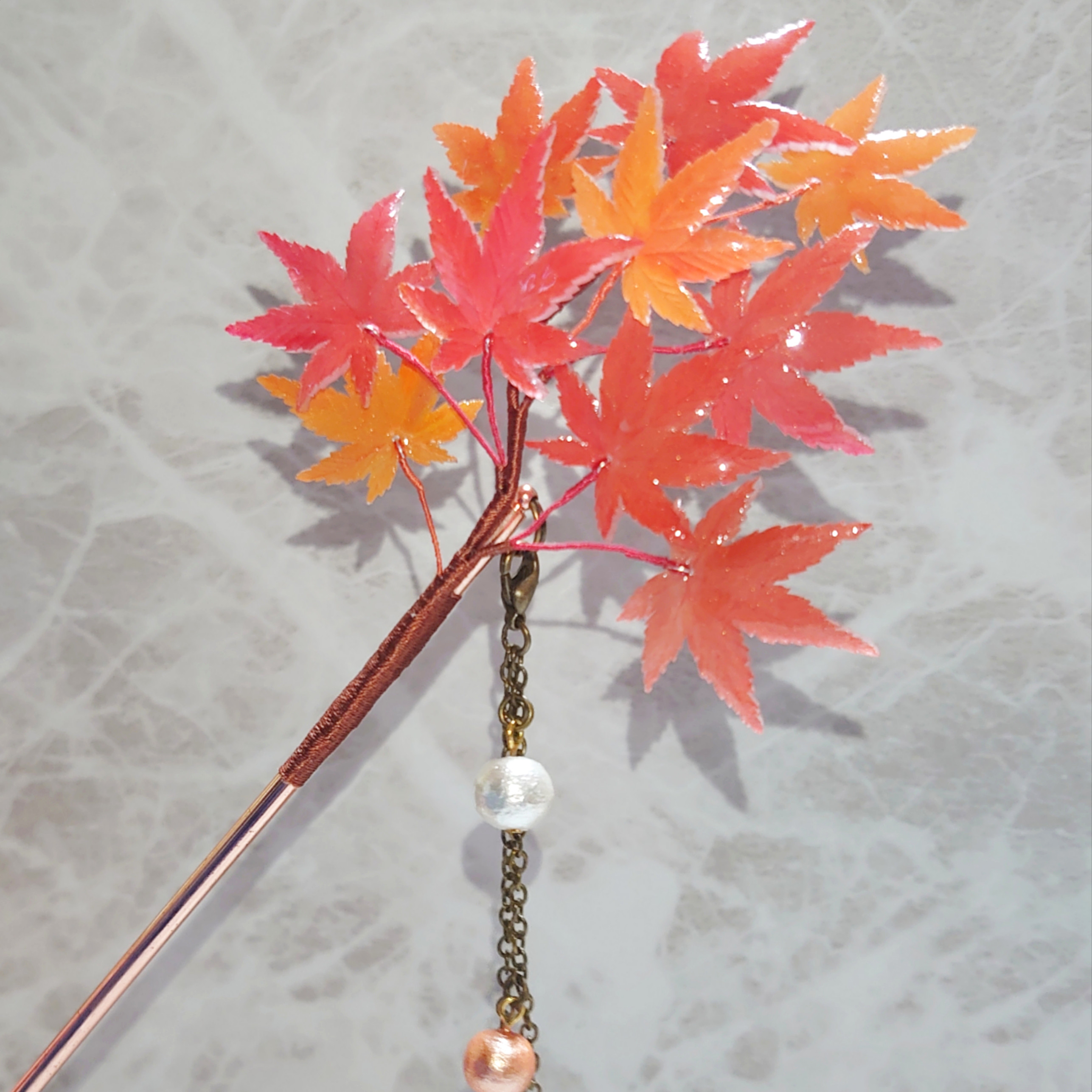 紅葉もみじのかんざし(一本簪) かんざし ひめもも 通販 16903996